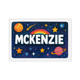 Mckenzie Name Art - Space Explorers personalized wall print for kids