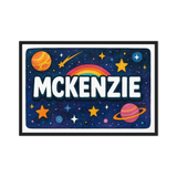 Mckenzie Name Art - Space Explorers personalized wall print for kids