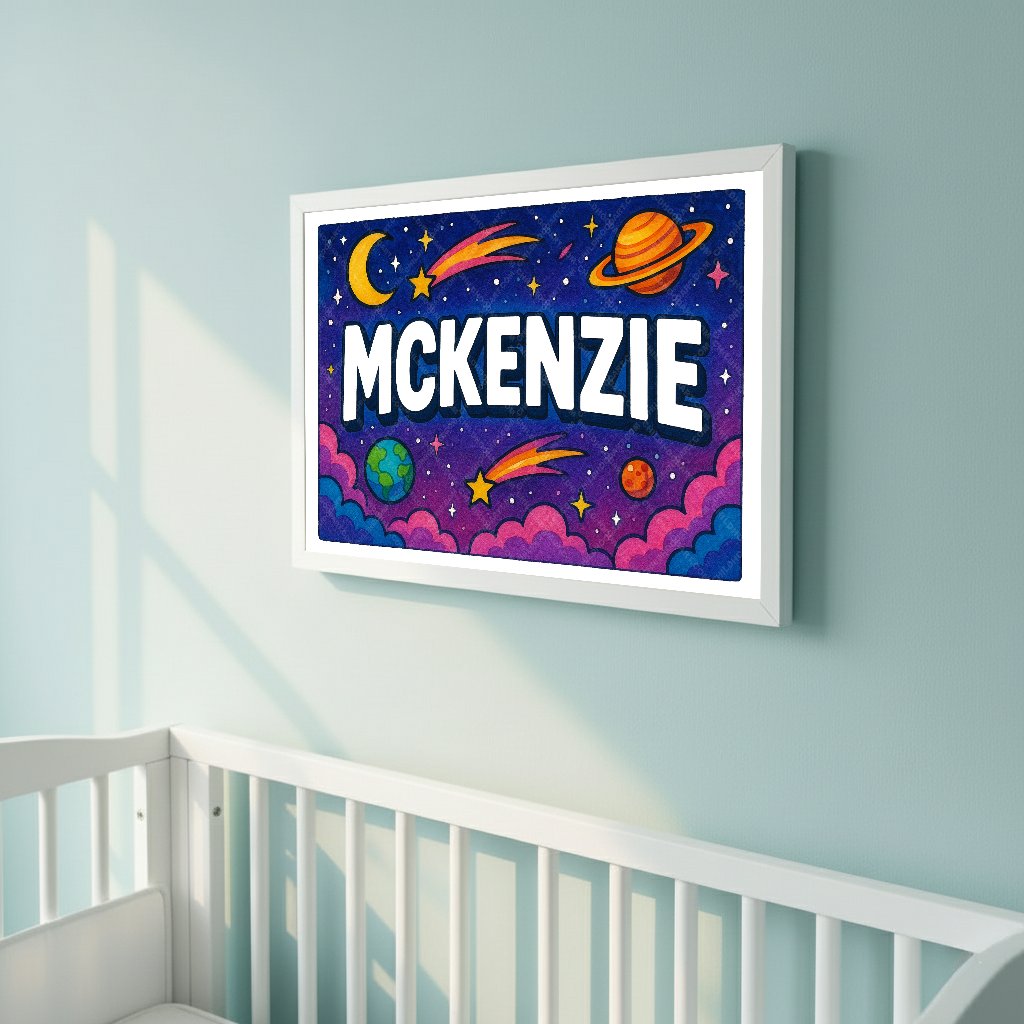 Personalized space name art for Mckenzie
