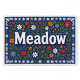 Meadow Name Art - Floral Farmhouse personalized wall print for kids