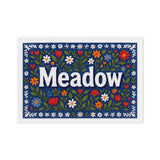Meadow Name Art - Floral Farmhouse personalized wall print for kids