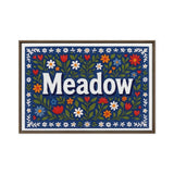 Meadow Name Art - Floral Farmhouse personalized wall print for kids