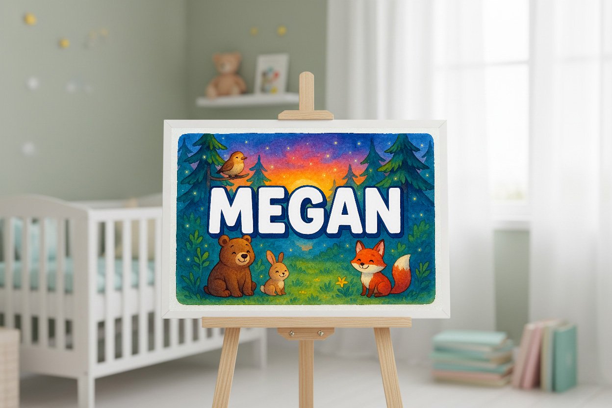 Personalized name art for Megan