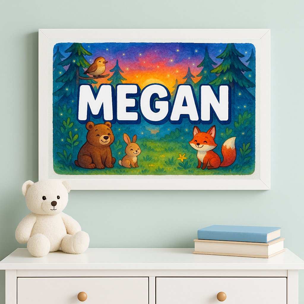 Personalized name art for Megan