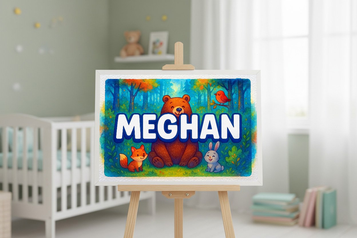 Personalized name art for Meghan