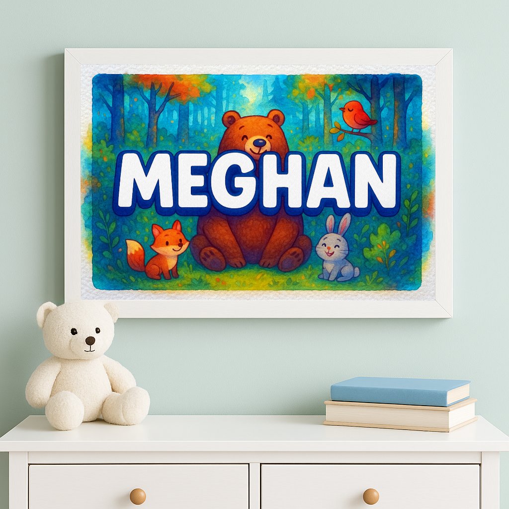 Personalized name art for Meghan