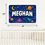 Meghan Name Art - Space Explorers personalized wall print for kids