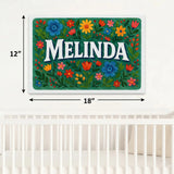 Calm personalized name art for Melinda