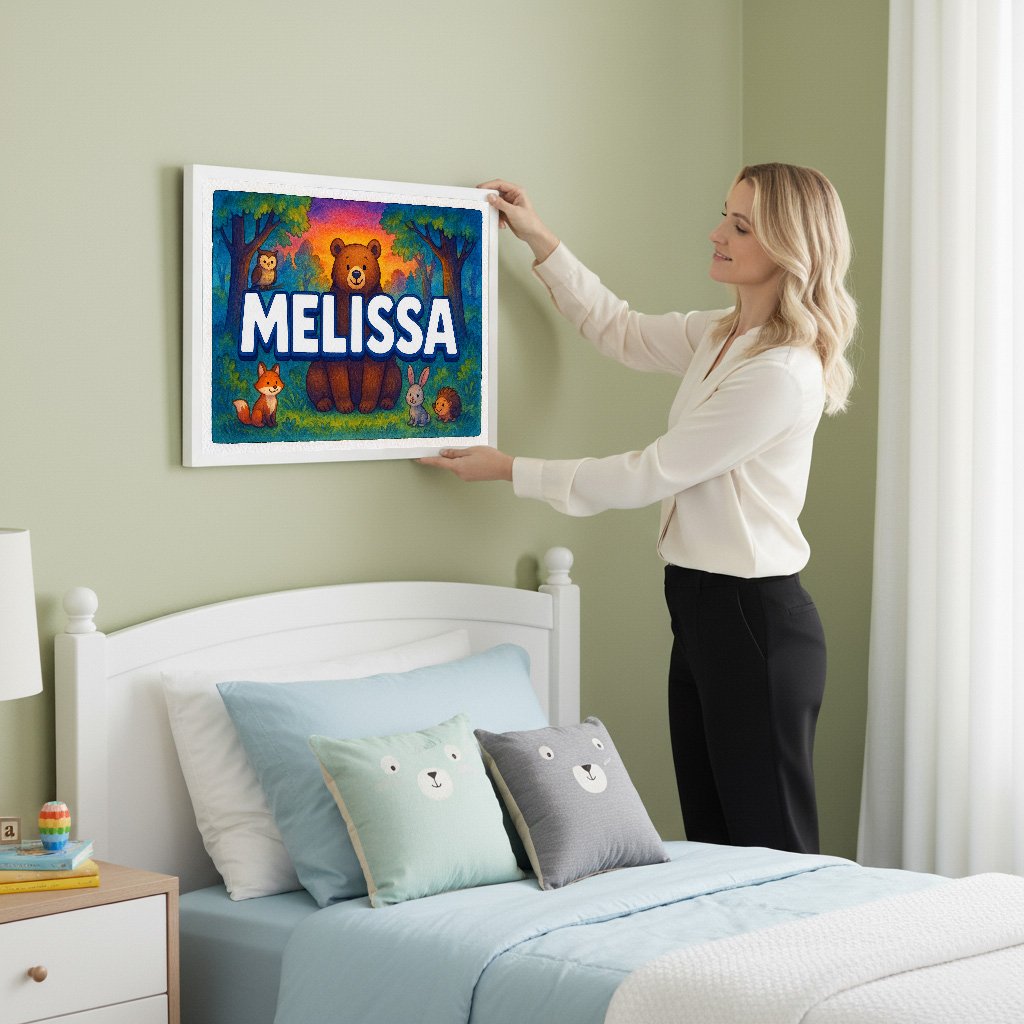 Personalized name art for Melissa