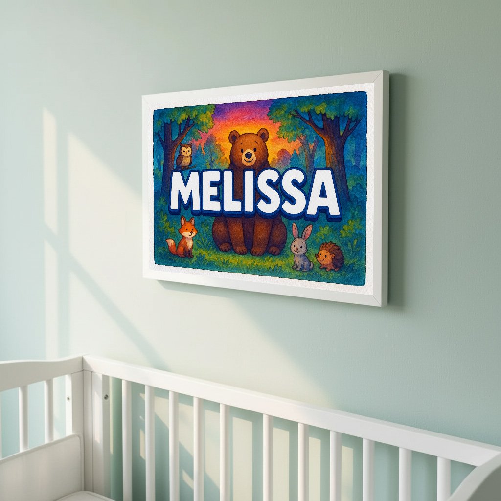 Personalized name art for Melissa
