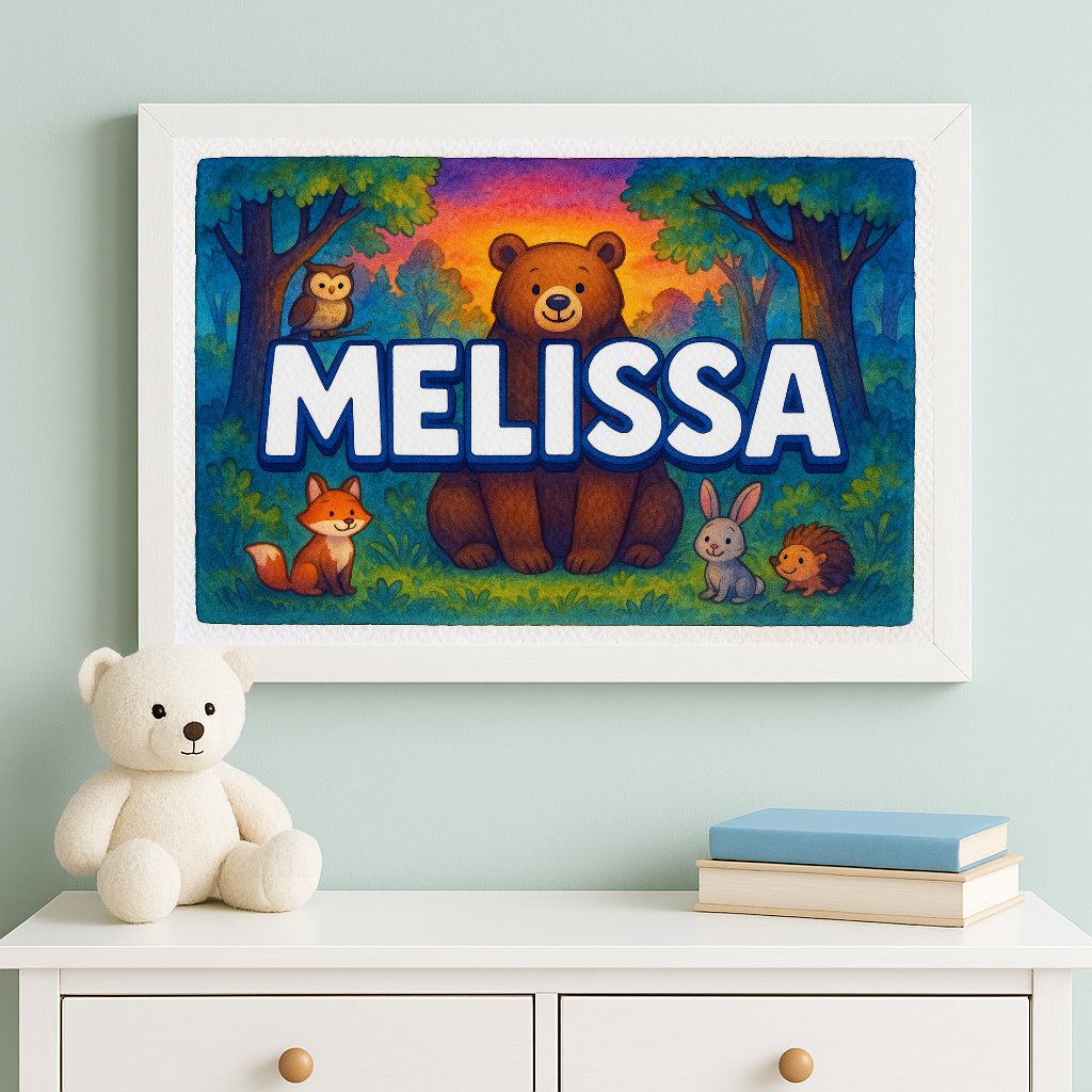 Personalized name art for Melissa