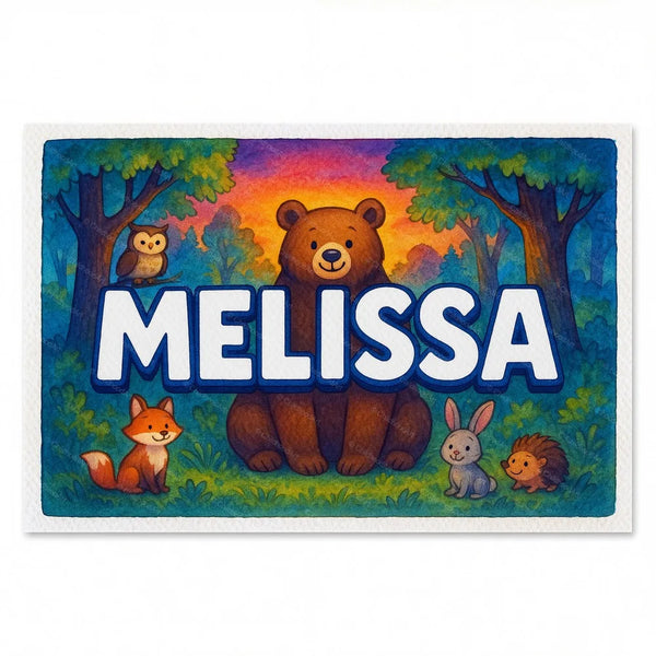 Melissa Personalized Forest Friends Art