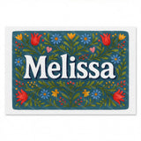 Calm personalized name art for Melissa
