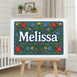 Calm personalized name art for Melissa