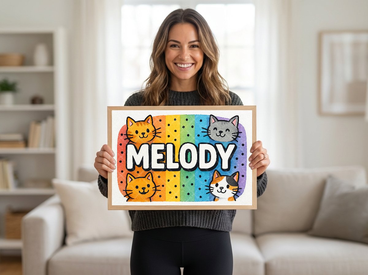 Personalized name art for Melody