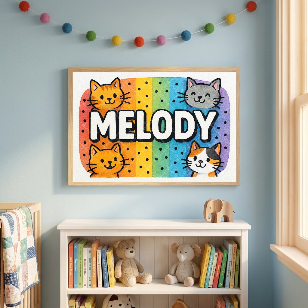 Personalized name art for Melody