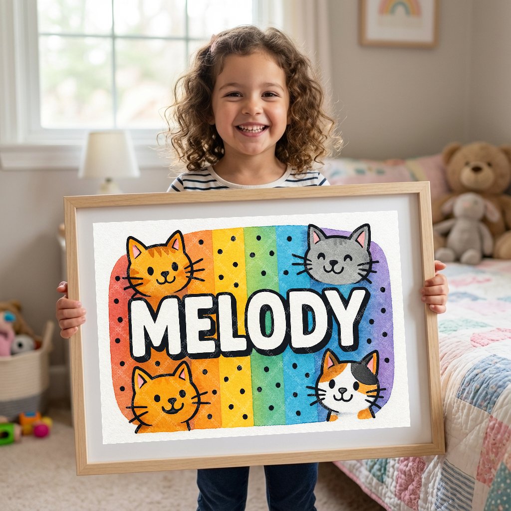 Personalized name art for Melody