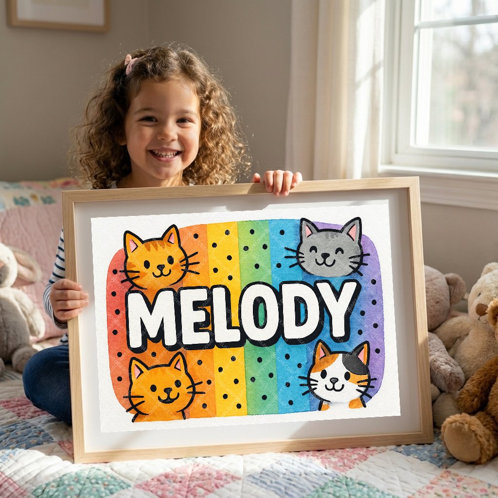 Personalized name art for Melody