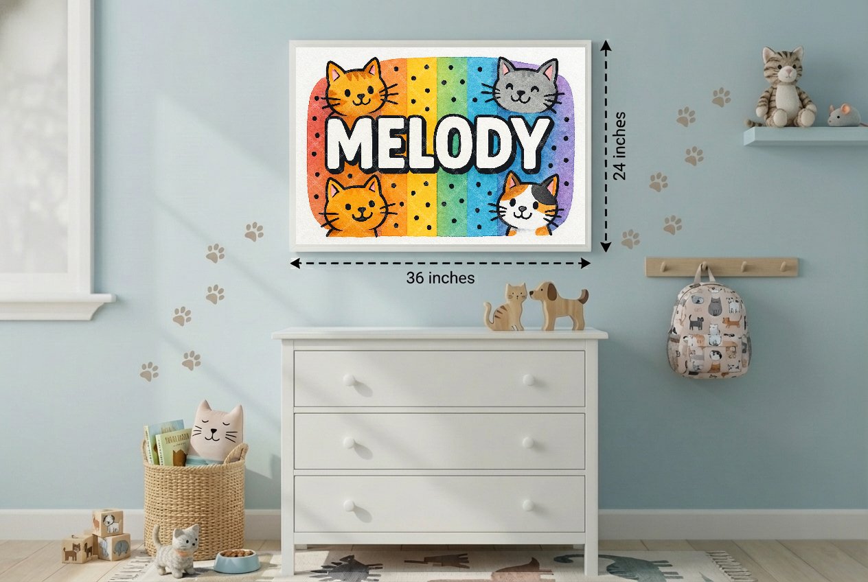 Personalized name art for Melody