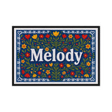 Melody Name Art - Floral Farmhouse personalized wall print for kids