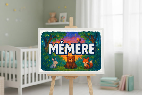 Memere’s Personalized Forest Friends Art