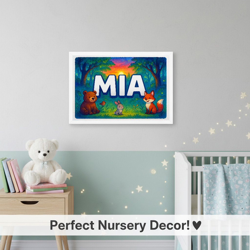 Personalized name art for Mia