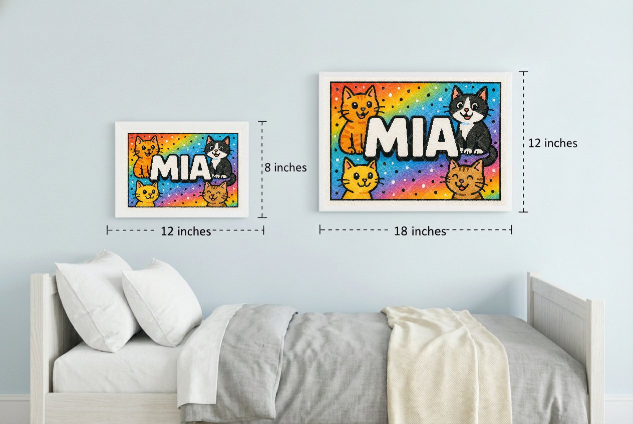 Personalized name art for Mia