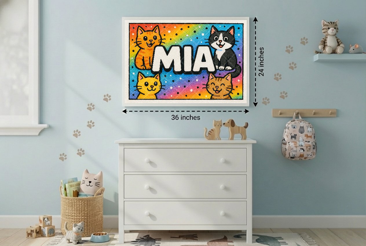 Personalized name art for Mia