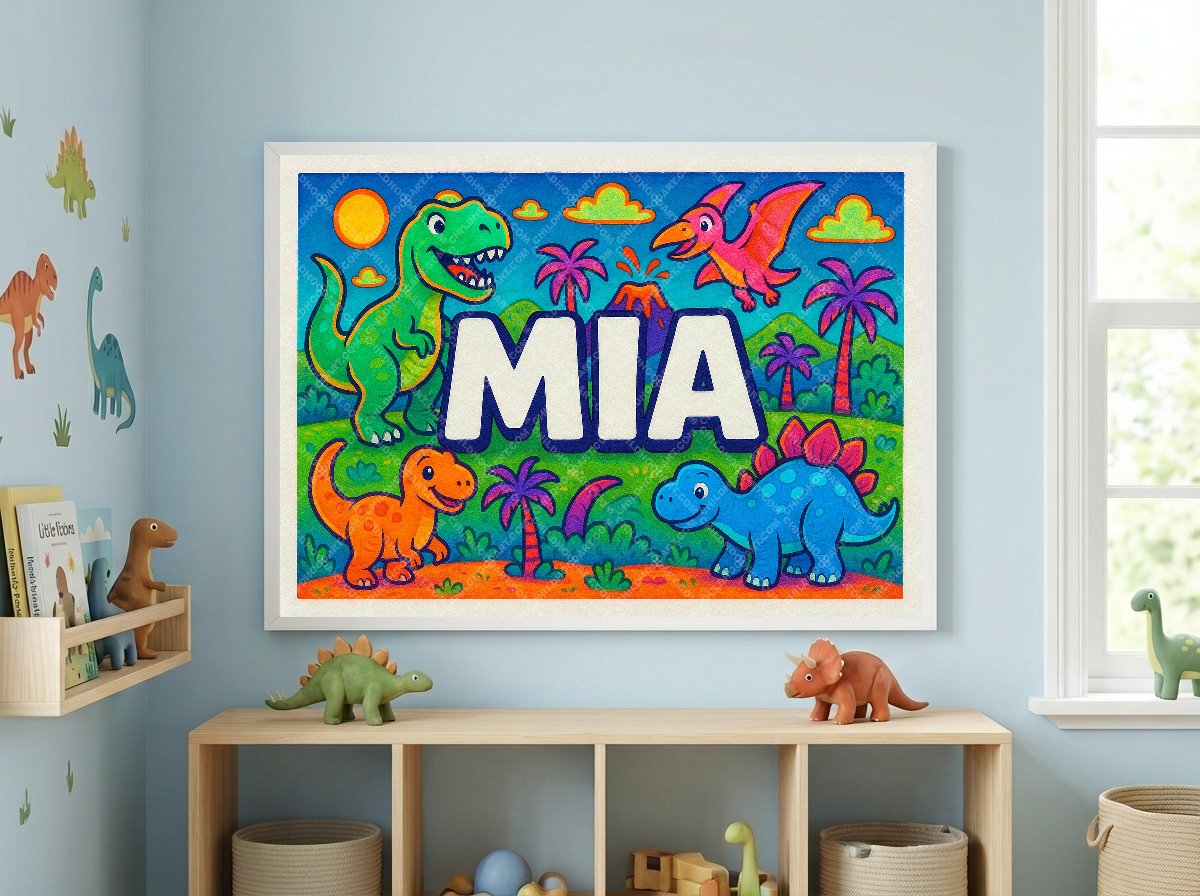 Personalized name art for Mia