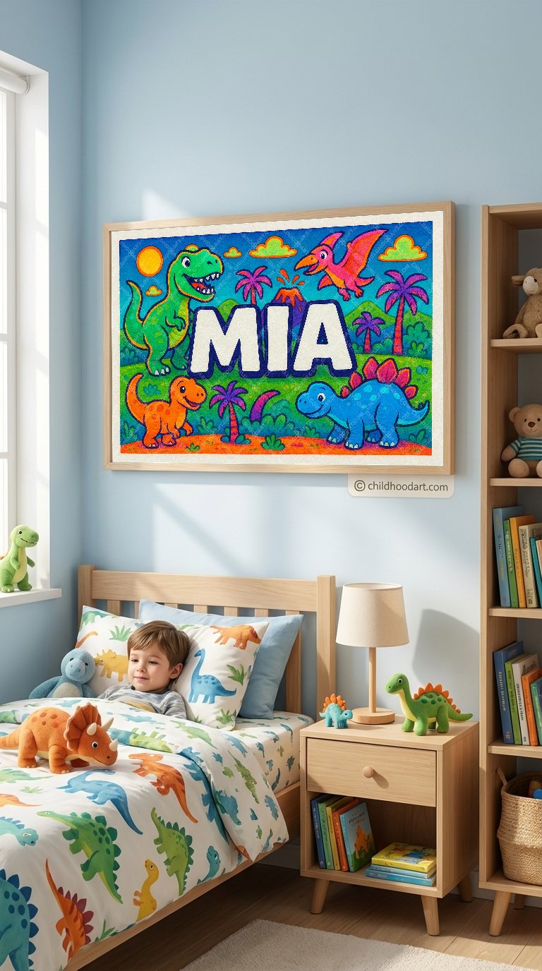Personalized name art for Mia