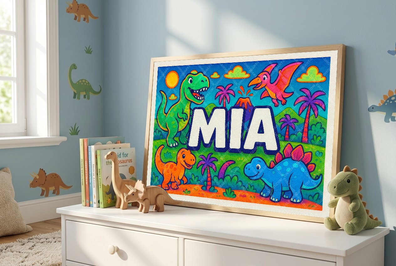 Personalized name art for Mia
