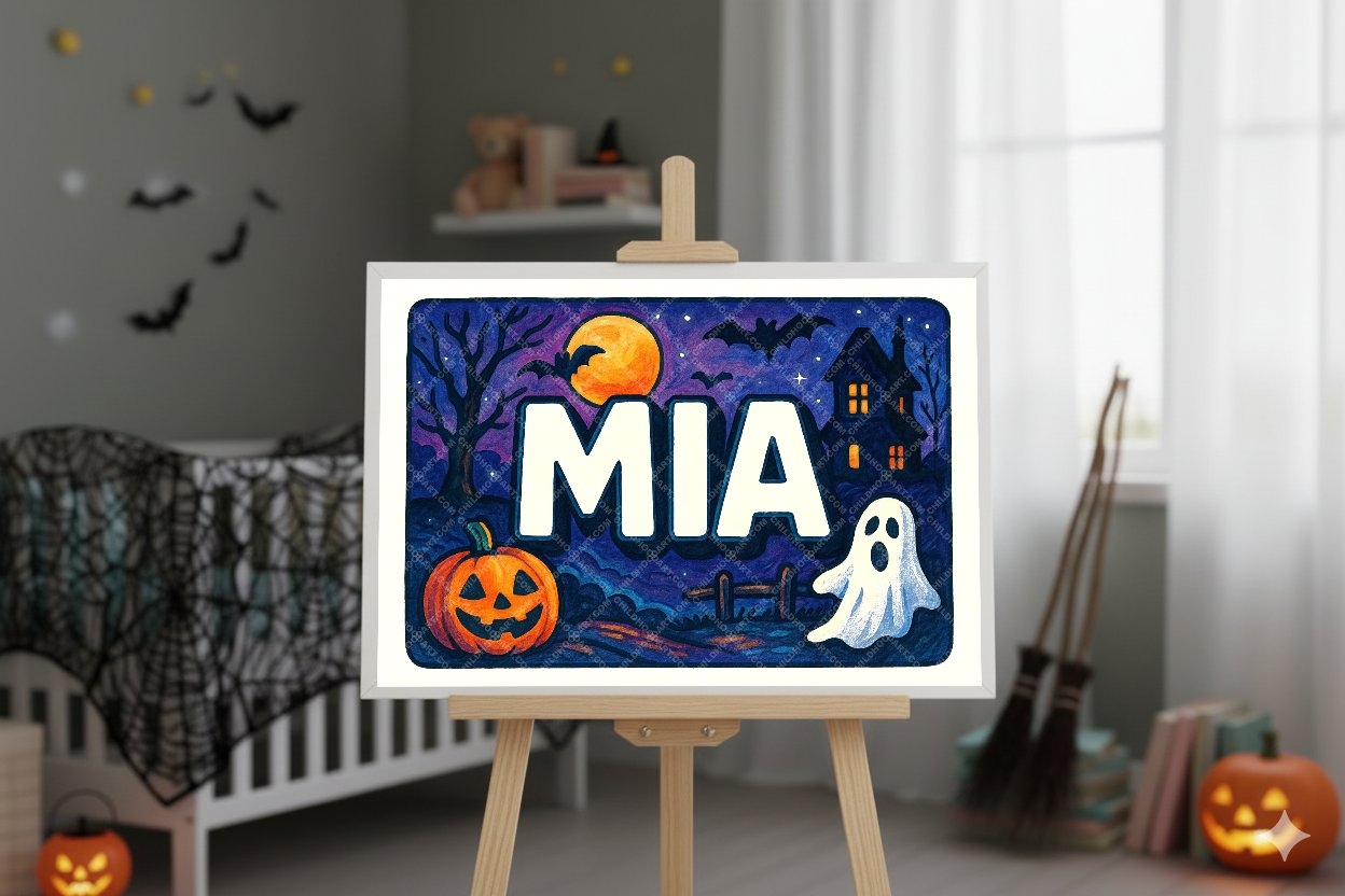 Personalized name art for Mia