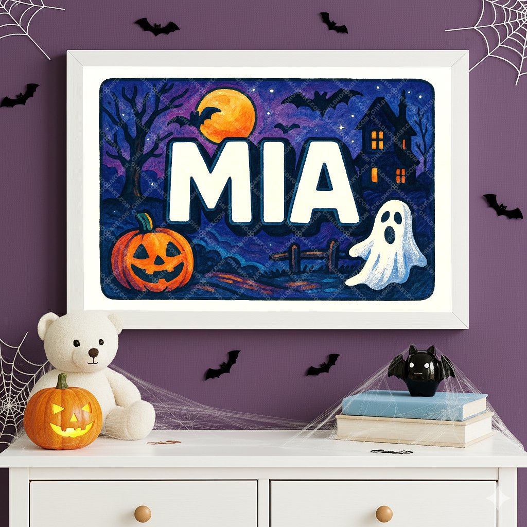 Personalized name art for Mia
