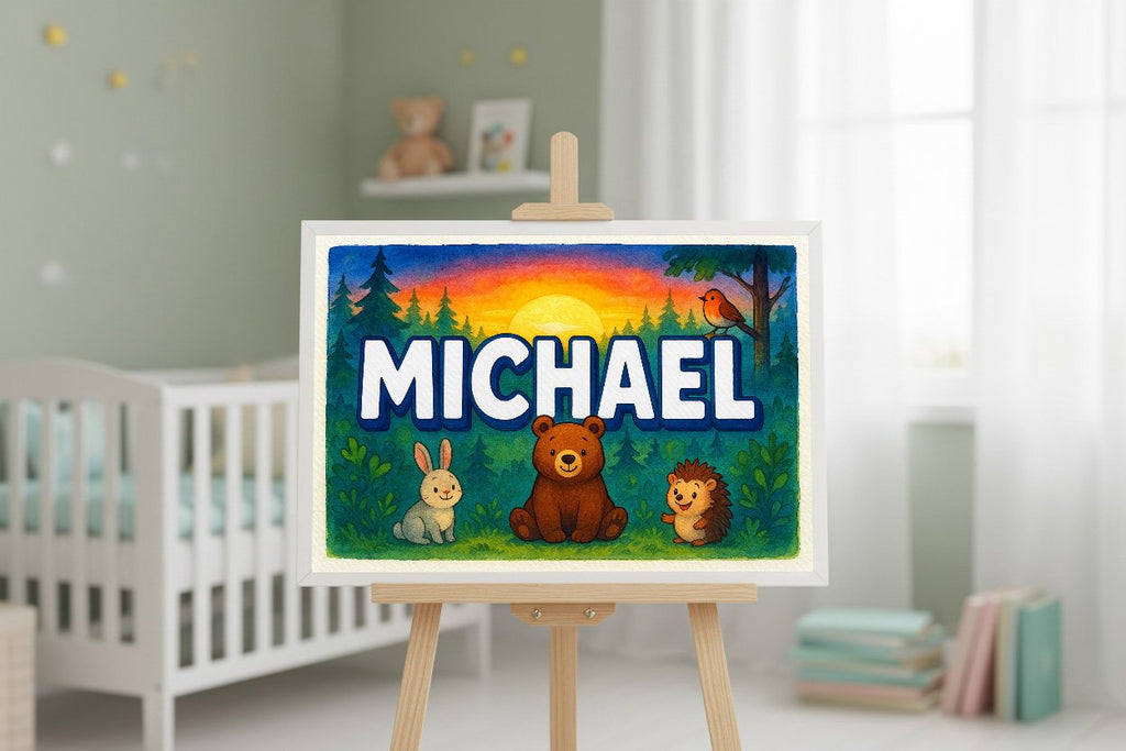 Personalized name art for Michael