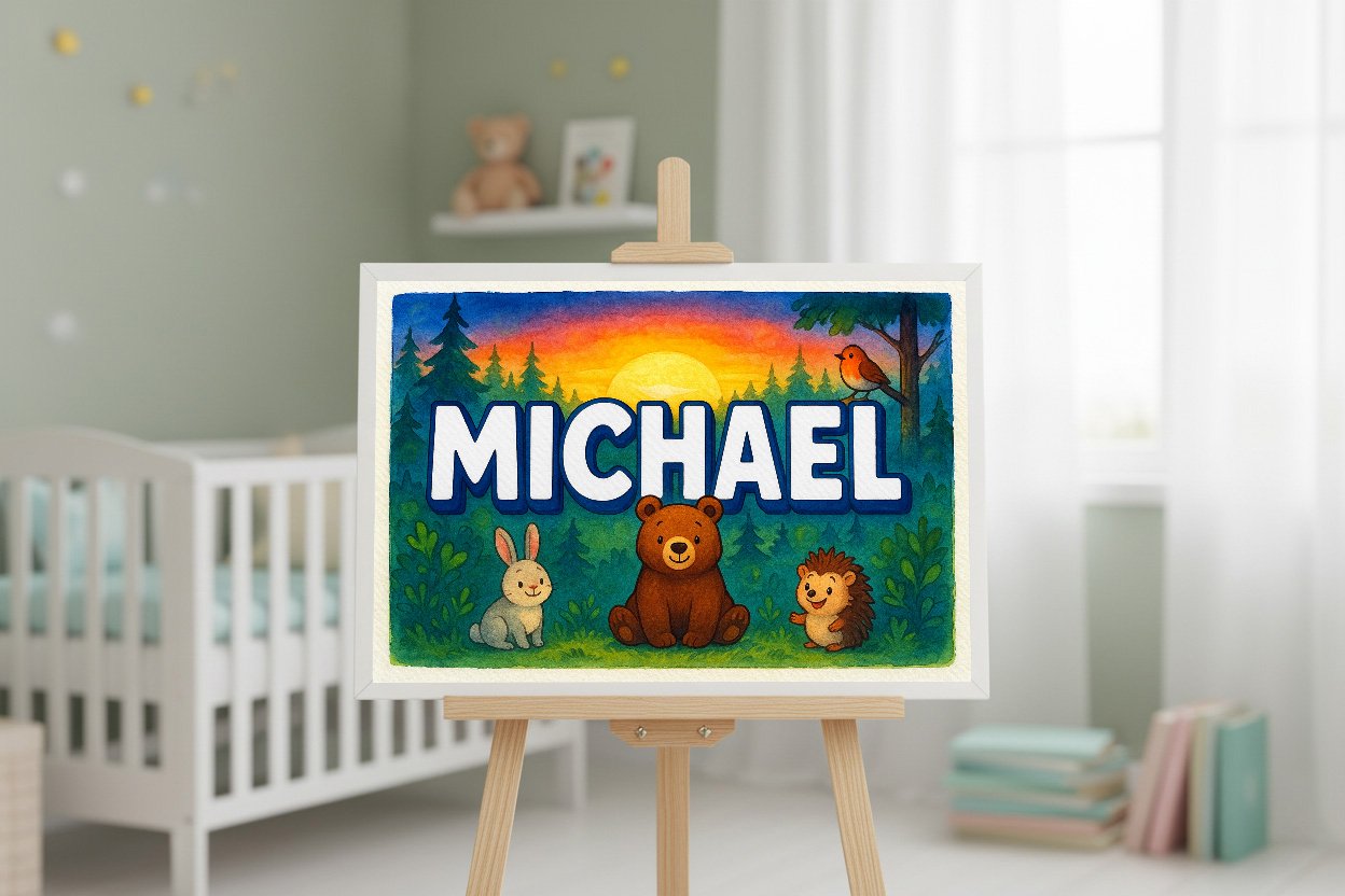 Personalized name art for Michael