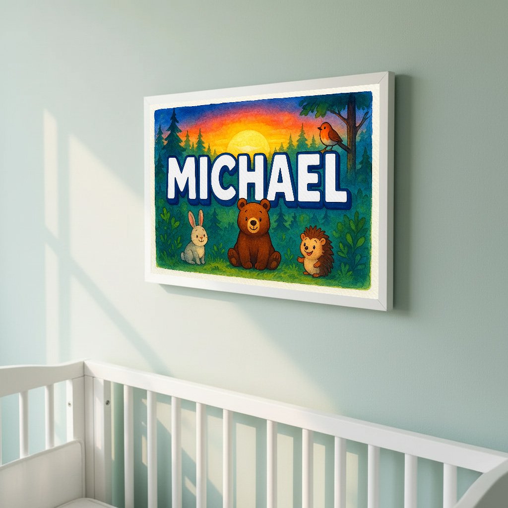 Personalized name art for Michael