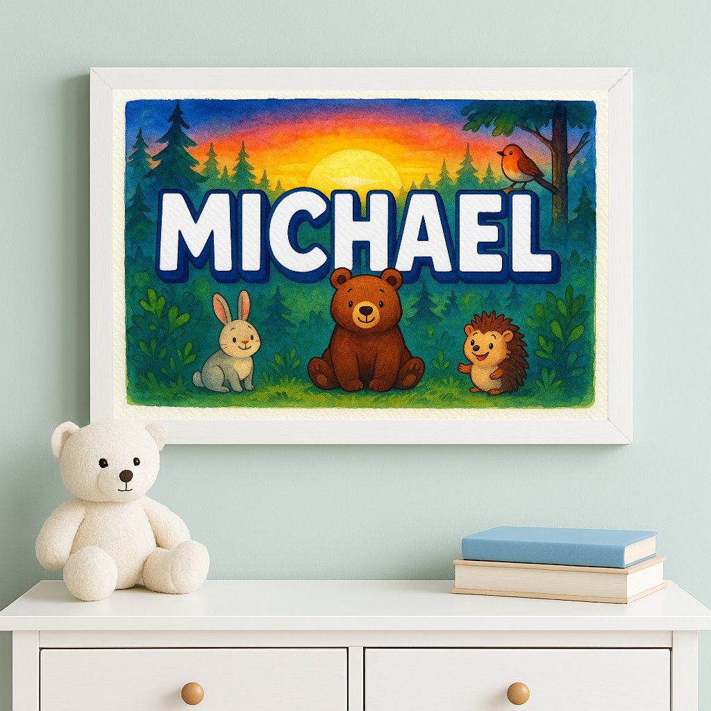 Personalized name art for Michael