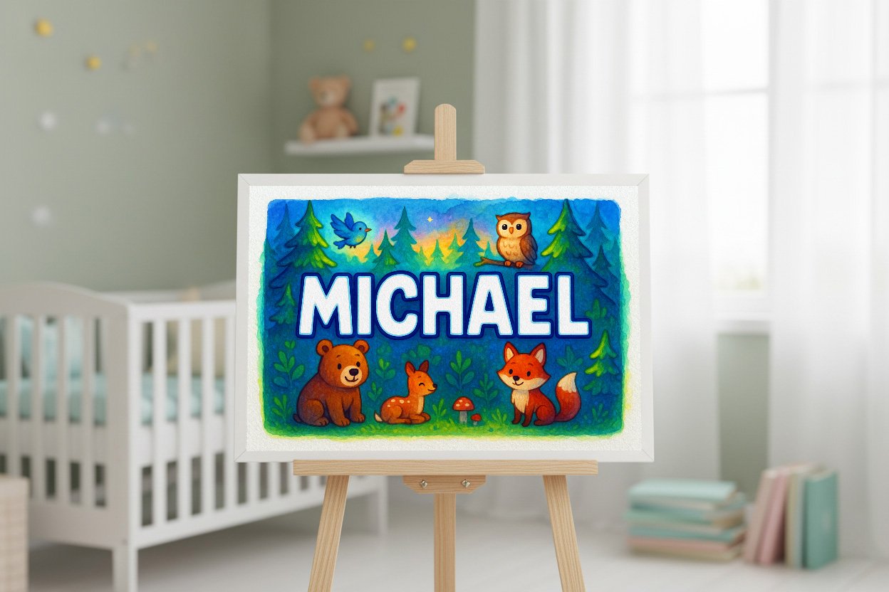 Personalized name art for Michael