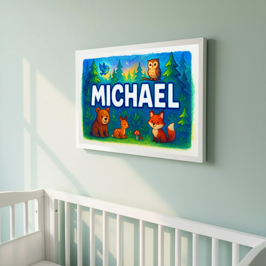 Personalized name art for Michael