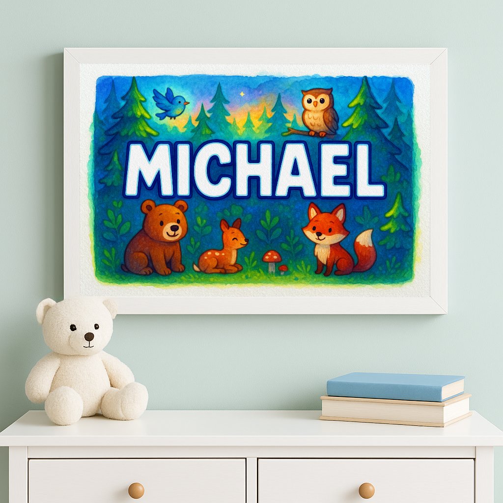 Personalized name art for Michael