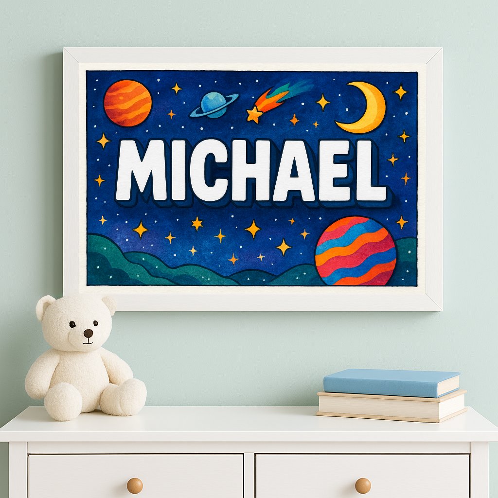 Personalized name art for Michael