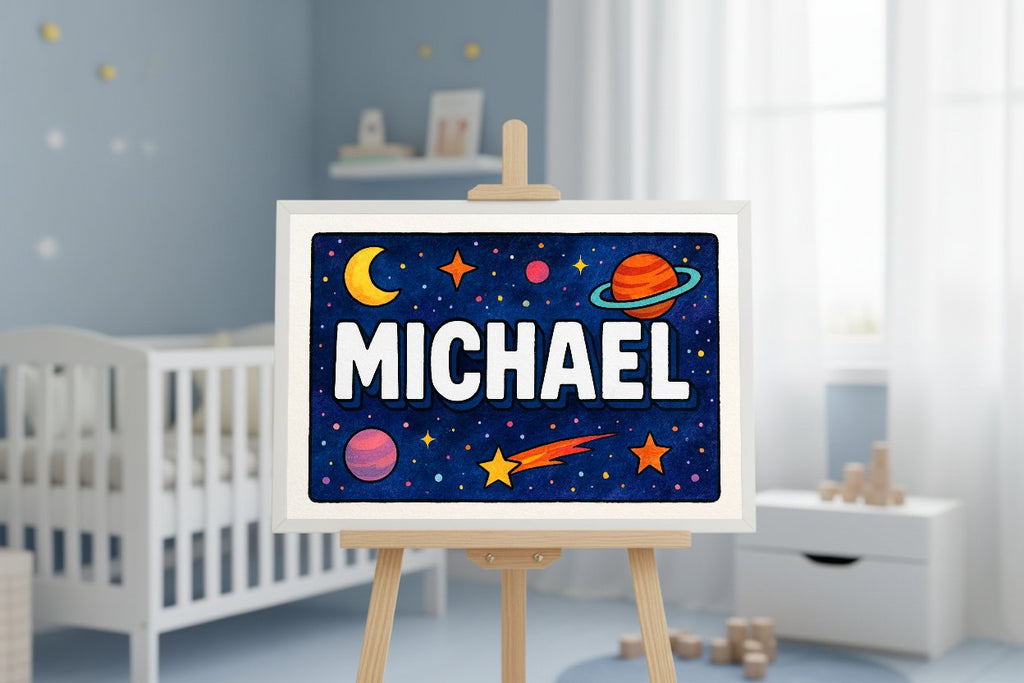 Personalized name art for Michael