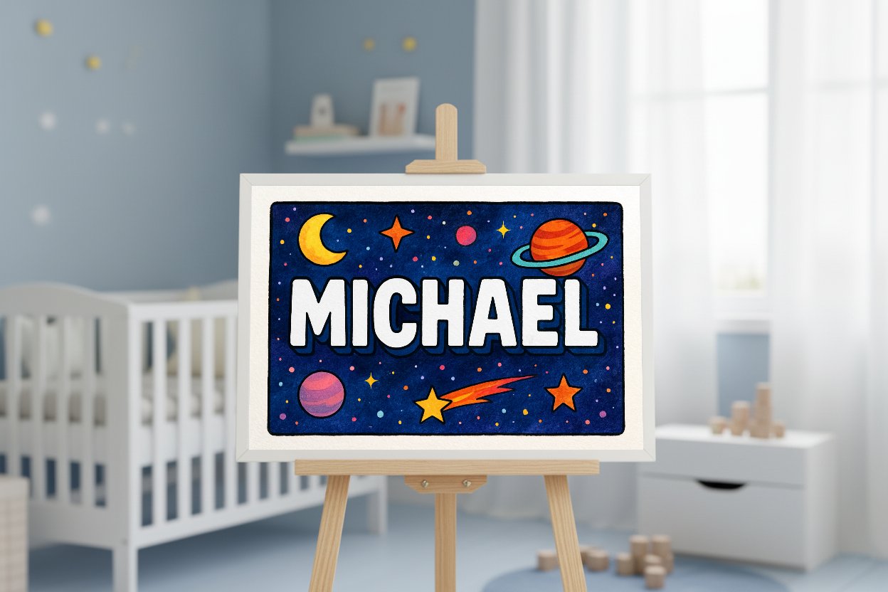 Personalized name art for Michael