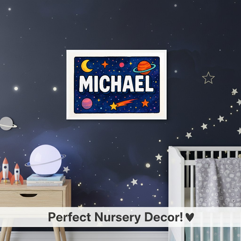 Personalized name art for Michael