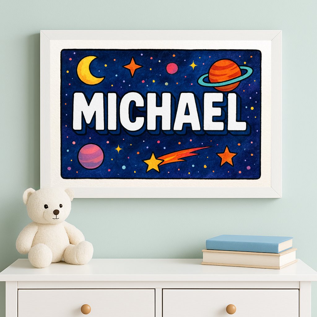 Personalized name art for Michael