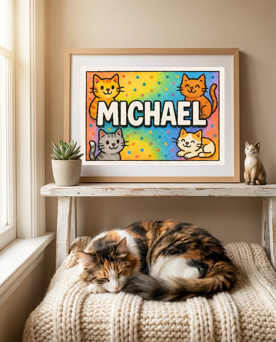 Personalized name art for Michael