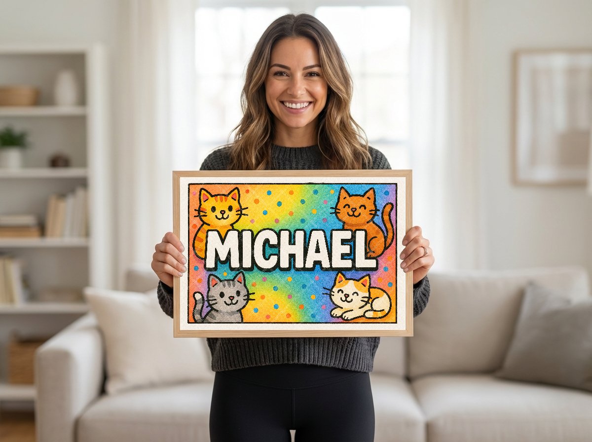 Personalized name art for Michael