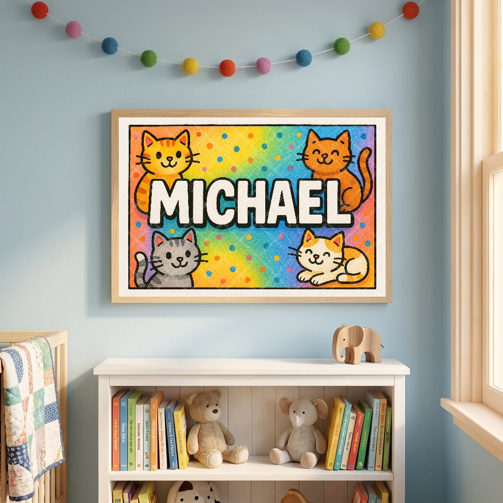 Personalized name art for Michael