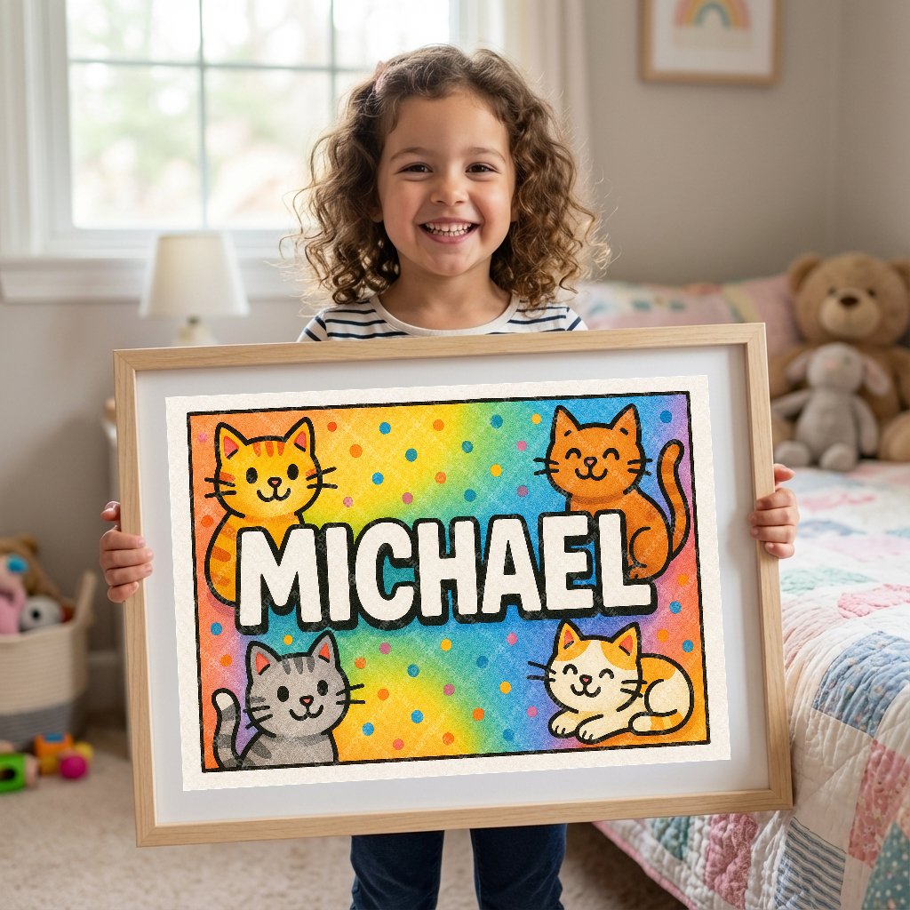Personalized name art for Michael