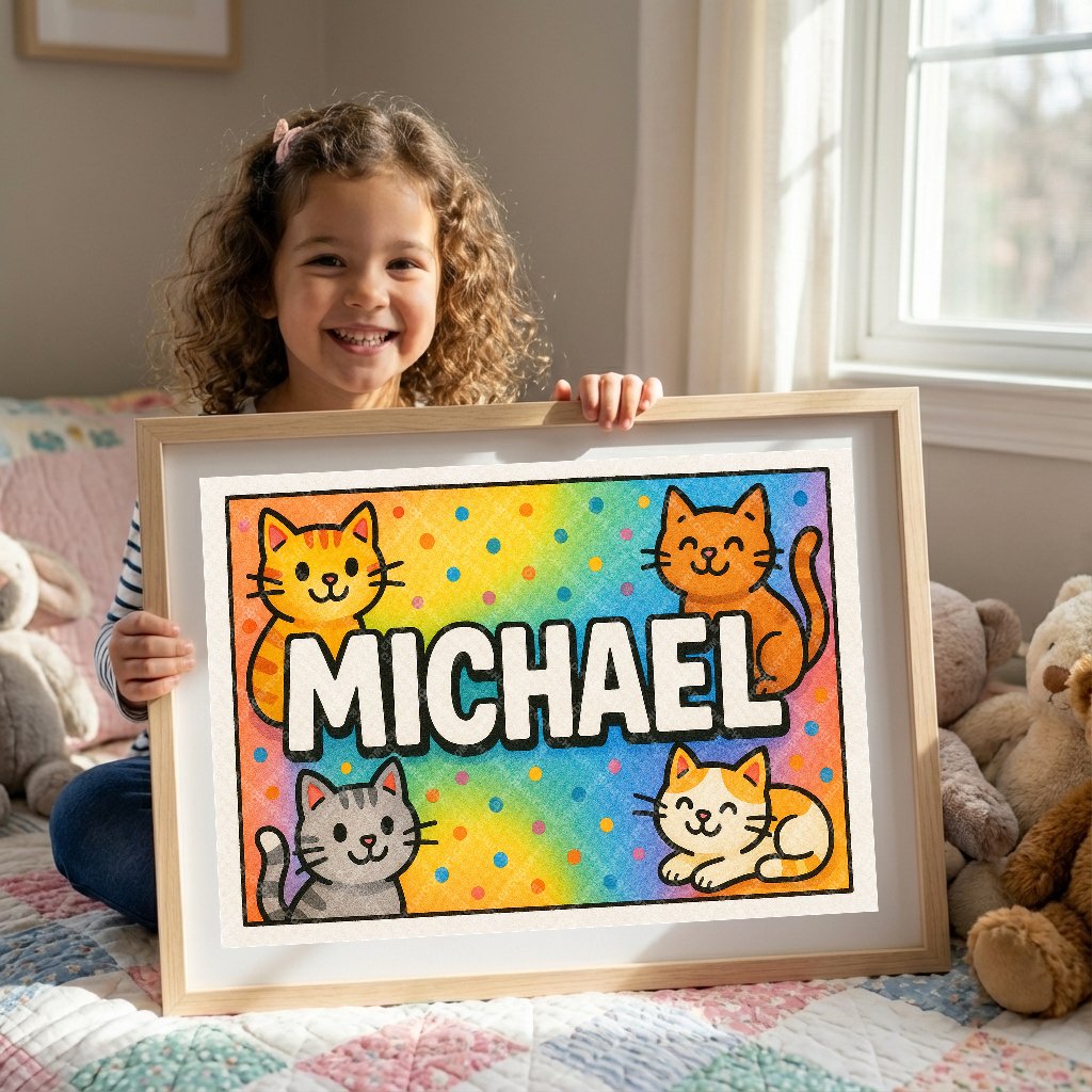 Personalized name art for Michael